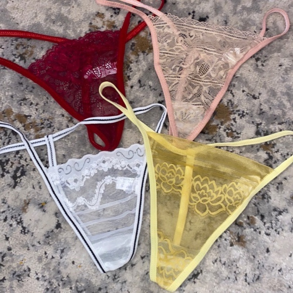 New set is 4 lace panties size large